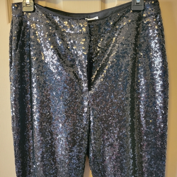 Black pants, sequin pants, party, night out, sexy size 30 size Medium, woman - Picture 2 of 4